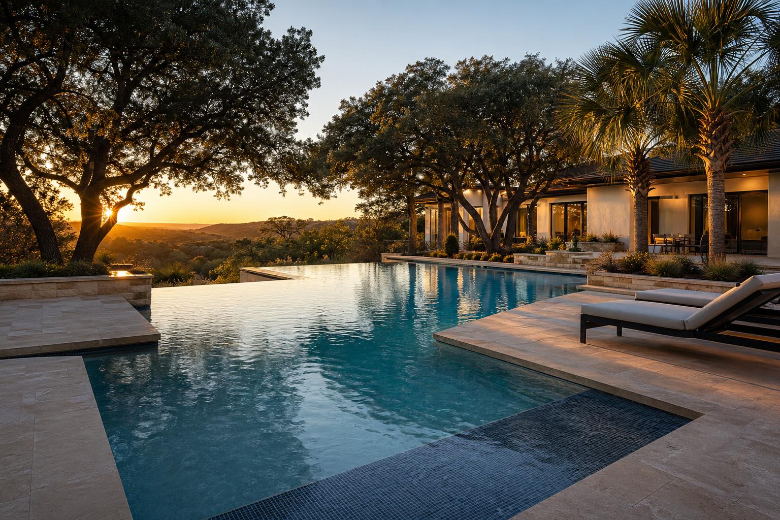 Pristine residential pool serviced by All Pool Solutions